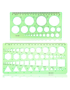 Plantilla Circular Geométrica Ymapinc 2 Piezas 21.9x10.5cm