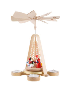 Pirámide Navideña Alemana Richard Glaesser 28 cm con Santa 2