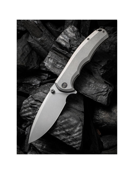Cuchillo Plegable WeKnife Praxis Titanio 9.53 cm EDC