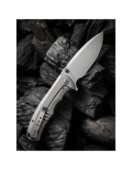 Cuchillo Plegable WeKnife Praxis Titanio 9.53 cm EDC