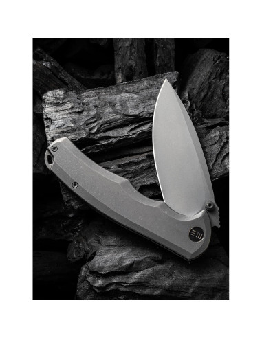 Cuchillo Plegable WeKnife Praxis Titanio 9.53 cm EDC