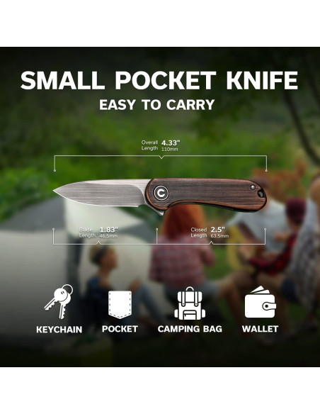 Cuchillo Plegable CIVIVI Mini Elementum Cobre 4.65 cm 14C28N