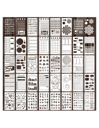 36 Plantillas de Diario eageus 4x7 Pulgadas Reutilizables