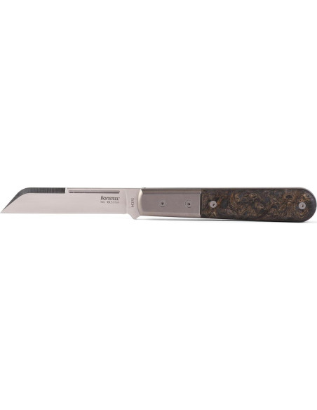 Cuchillo Plegable LionSTEEL Barlow, Acero M390, Titanio, 16.99 cm