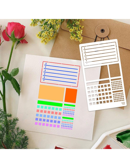 36 Plantillas de Diario eageus 4x7 Pulgadas Reutilizables