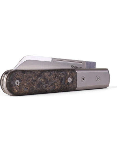 Cuchillo Plegable LionSTEEL Barlow, Acero M390, Titanio, 16.99 cm
