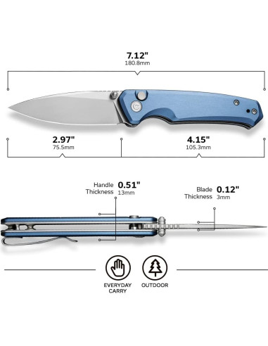 Cuchillo Plegable CIVIVI C20076-6 con Bloqueo y Abrebotellas
