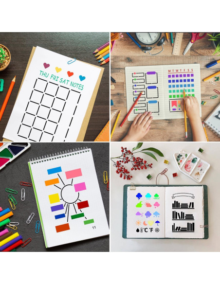 36 Plantillas de Diario eageus 4x7 Pulgadas Reutilizables