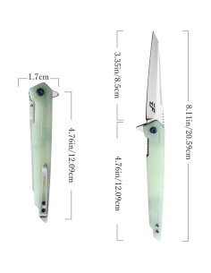 Cuchillo Plegable Eafengrow EF948 Hoja D2 Mango G10 20.6cm 2