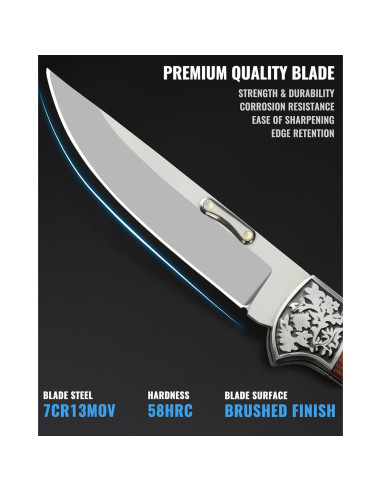 Cuchillo de Bolsillo NedFoss SMILODON Plegable 21.6 cm