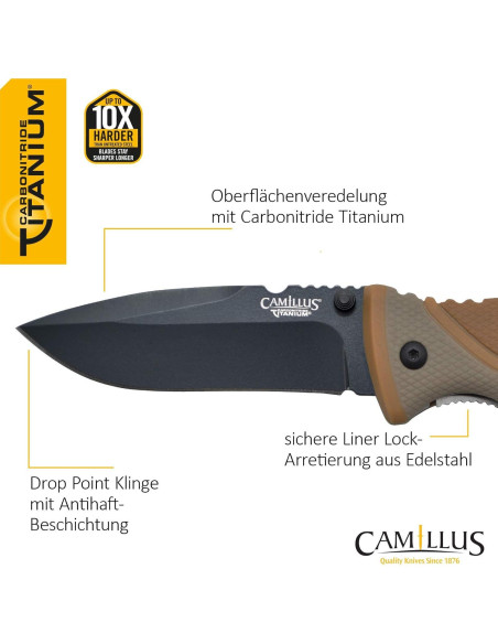 Cuchillo Plegable Camillus 19473 19 cm Acero 440 Titanio
