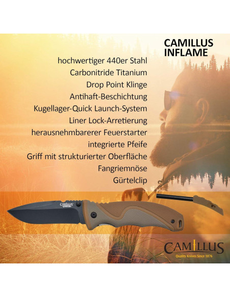Cuchillo Plegable Camillus 19473 19 cm Acero 440 Titanio