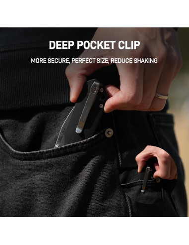 Cuchillo de Bolsillo CJRB Maximal 2.95" Acero AR-RPM9 Negro