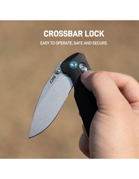 Cuchillo de Bolsillo CJRB Maximal 2.95" Acero AR-RPM9 Negro