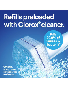 Kit de limpieza inodoro Clorox ToiletWand con 6 recargas 2