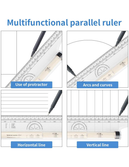 Regla de Dibujo Paralela Multiusos MyLifeUNIT 30.5 cm