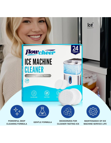 Tabletas Limpiadoras para Máquinas de Hielo 24 Unidades