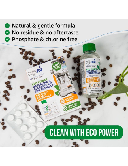 Kit de Limpieza y Desincrustante Caffenu para Espresso Breville