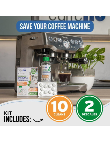 Kit de Limpieza y Desincrustante Caffenu para Espresso Breville