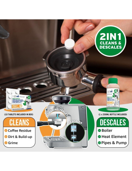 Kit de Limpieza y Desincrustante Caffenu para Espresso Breville