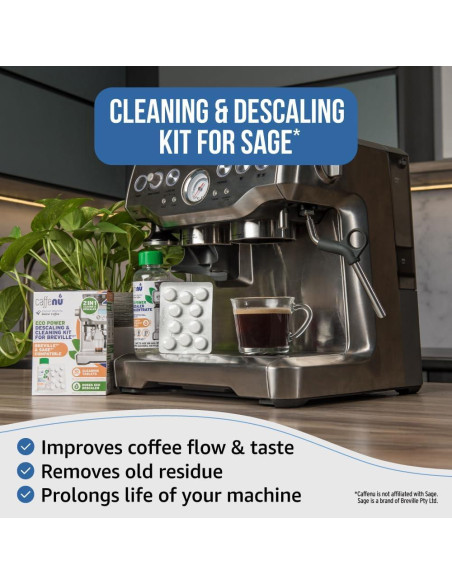 Kit de Limpieza y Desincrustante Caffenu para Espresso Breville