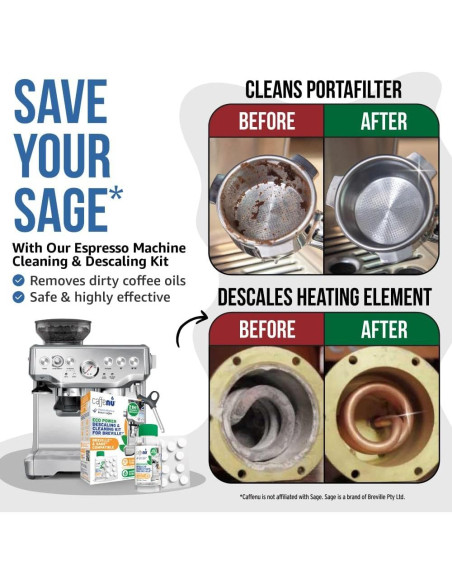 Kit de Limpieza y Desincrustante Caffenu para Espresso Breville