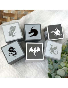 Plantillas Reutilizables para Pintar en Madera Dragón 7.62 cm 2