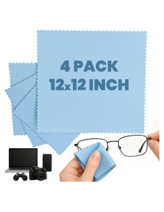 Paño de limpieza de microfibra KT Deals, paquete de 4, 30.48 cm