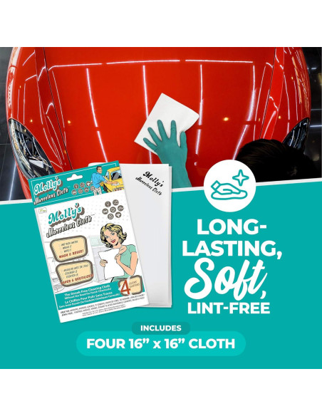 Paño de Microfibra Home Spirit Molly 4pk Blanco 41x40cm