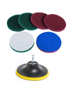 Cepillo de Azulejos HUAWELL 4" con 6 Almohadillas de Limpieza