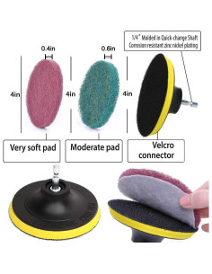 Cepillo de Azulejos HUAWELL 4" con 6 Almohadillas de Limpieza 2