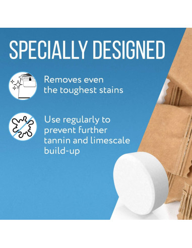 Limpiador de Hervidor de Té Impresa - 10 Tabletas Antisarro