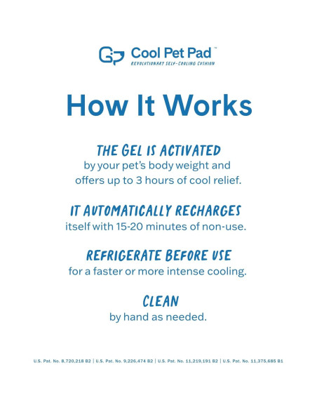 Almohadilla Fresca para Mascotas The Green Pet Shop Mediana Azul - Gel Autocoolante para Perros y Gatos 9.5-20.4 kg