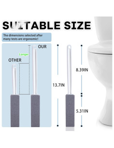 2 Piedras Pómez de Limpieza ARZQUT con Mango Largo 34.8cm 2