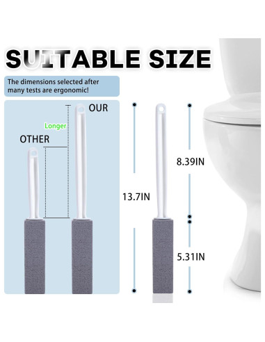 2 Piedras Pómez de Limpieza ARZQUT con Mango Largo 34.8cm