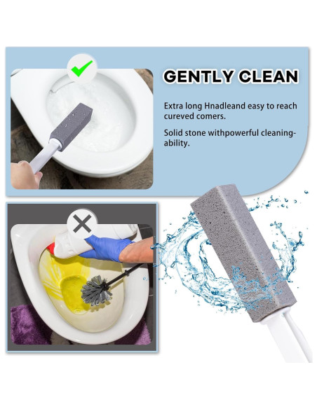 2 Piedras Pómez de Limpieza ARZQUT con Mango Largo 34.8cm