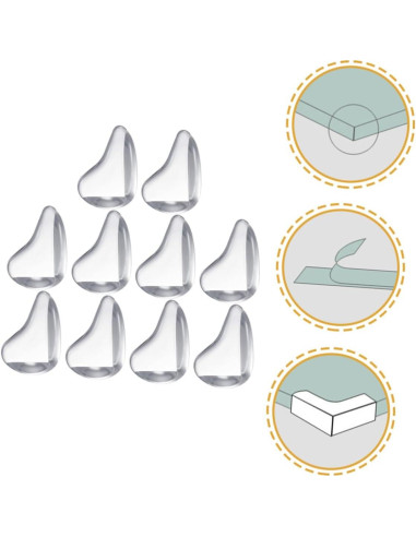 10 Protectores de Esquinas para Bebés IWOWHERO Silicona Transparente