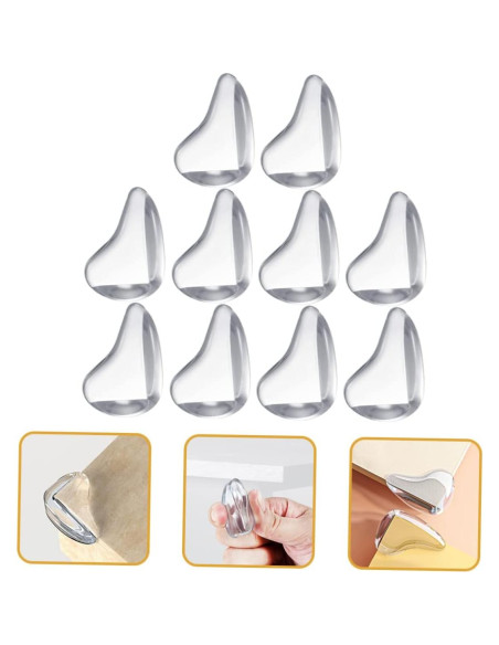 10 Protectores de Esquinas para Bebés IWOWHERO Silicona Transparente