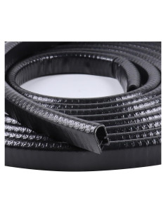 Tira de sellado de goma GoldWheel U-Channel 7.92m Negro