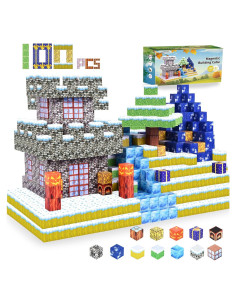 100 Bloques Magnéticos de Construcción - Juguetes Educativos 3-10 Años