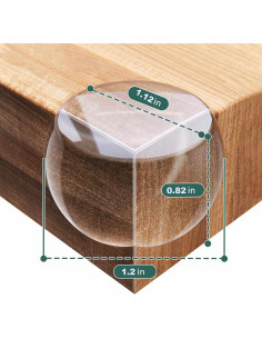 Protectores de Esquinas WENPENG 12 PCS Redondos Transparentes 2