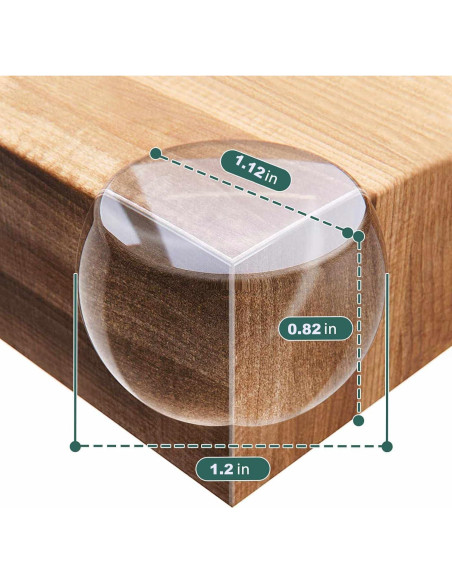 Protectores de Esquinas WENPENG 12 PCS Redondos Transparentes