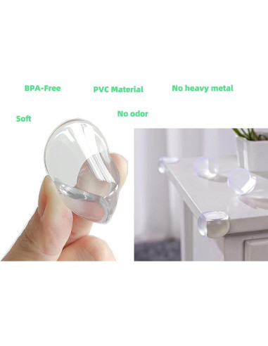 Protectores de Esquinas WENPENG 12 PCS Redondos Transparentes