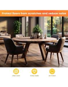 32 Protectores de Patas de Silla TONOS - Silicona y Fieltro 2