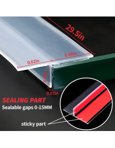 Sello de Silicona Transparente FUYITE 29.5 Pies T-Forma Aislante 2