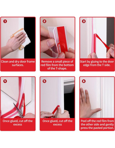 Sello de Silicona Transparente FUYITE 29.5 Pies T-Forma Aislante