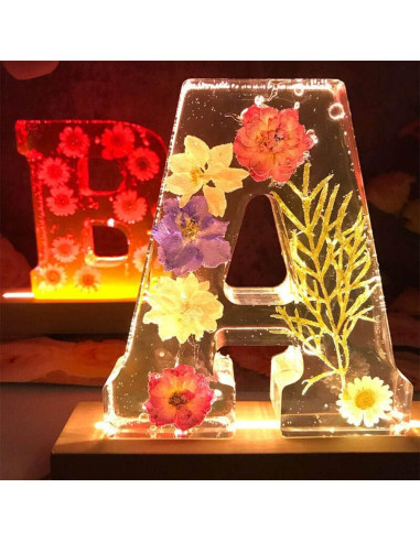 Moldes de Letras Grandes KABAKE para Resina 26 Piezas