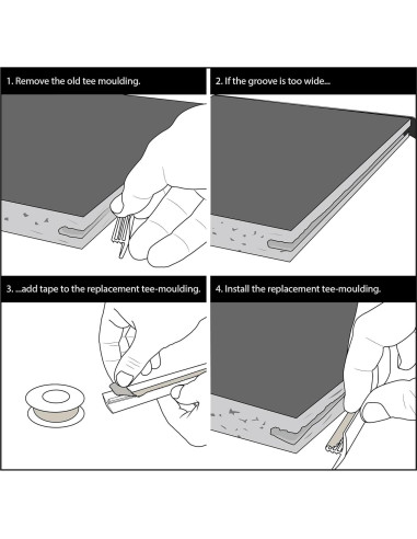 T-Molding Blanco Outwater 7.62m para Proyectos de Bricolaje