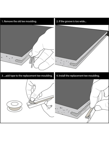 T-Molding Blanco Outwater 7.62m para Proyectos de Bricolaje