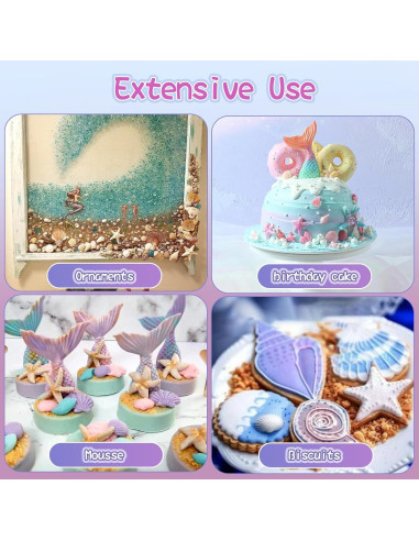 Molde de Silicona para Fondant Marino Elfkitwang - 6 Piezas